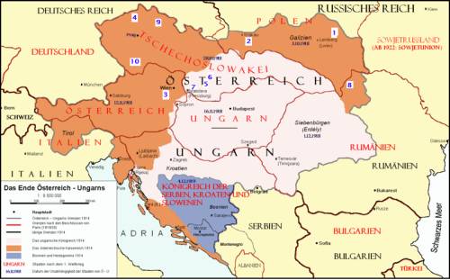 Map of Austro-Hungarian Empire